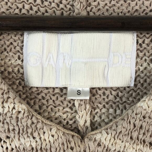 Gar-De Beige Cream Print Sleeveless Top/Vest  Women’s Size Small EUC - Picture 3 of 10